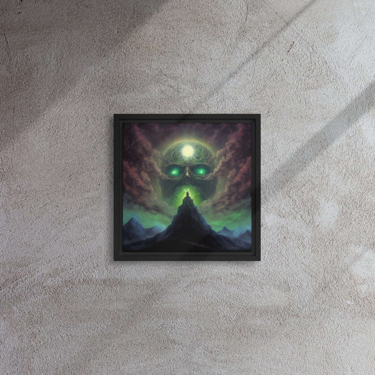 "Disdained Deity" Framed Canvas