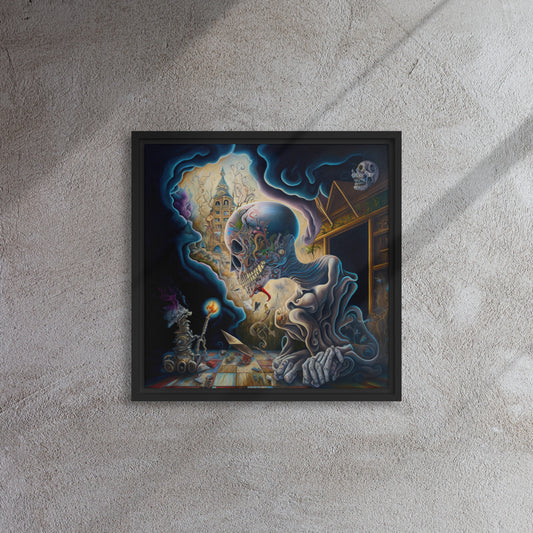"Darkness" Framed Canvas