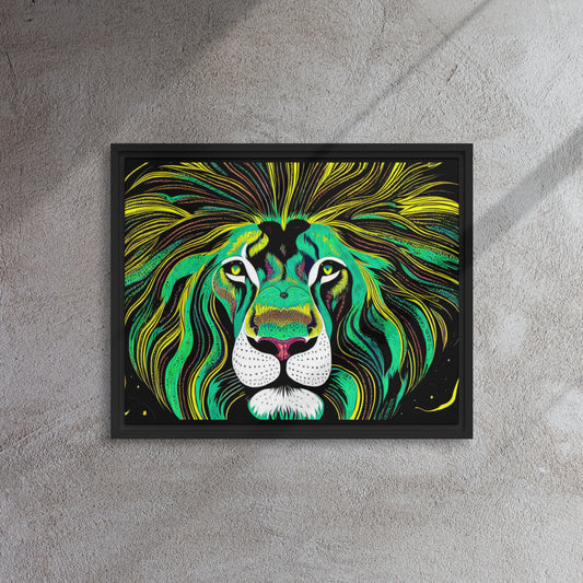 "Are You Lion?" Framed Canvas