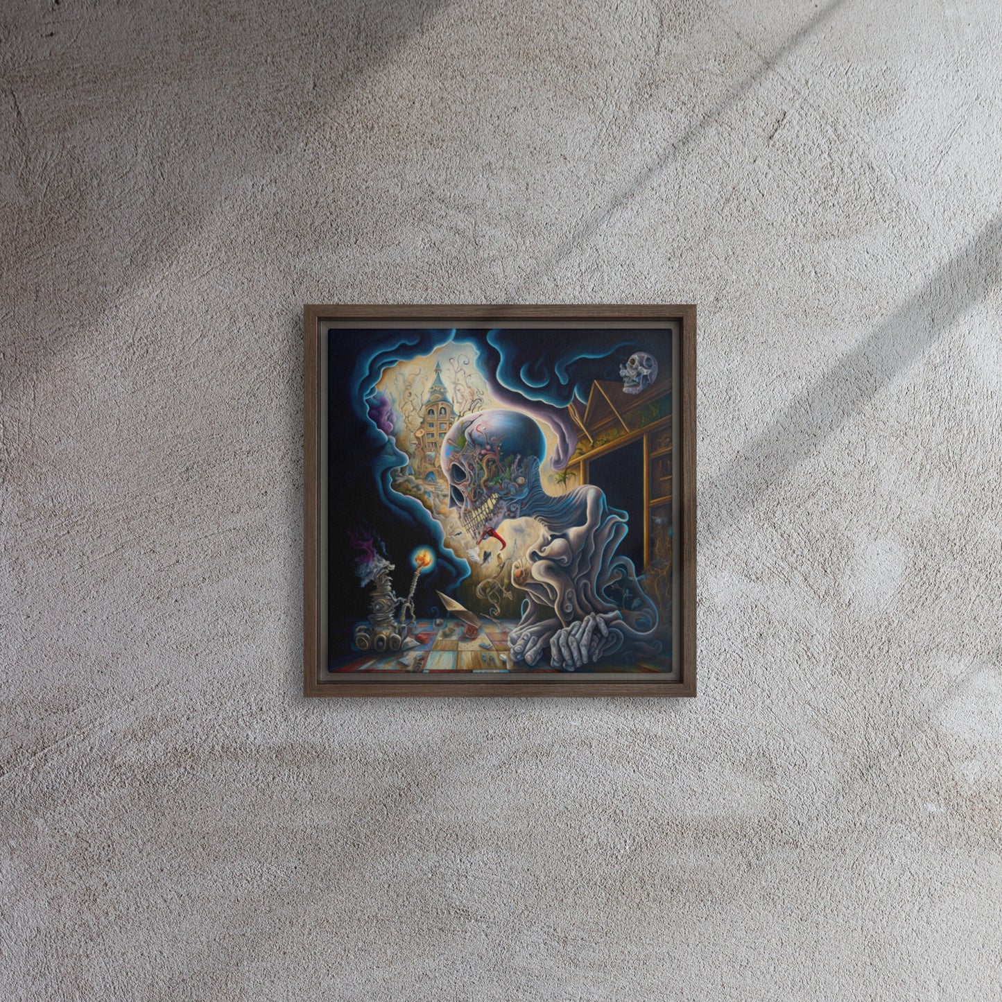 "Darkness" Framed Canvas