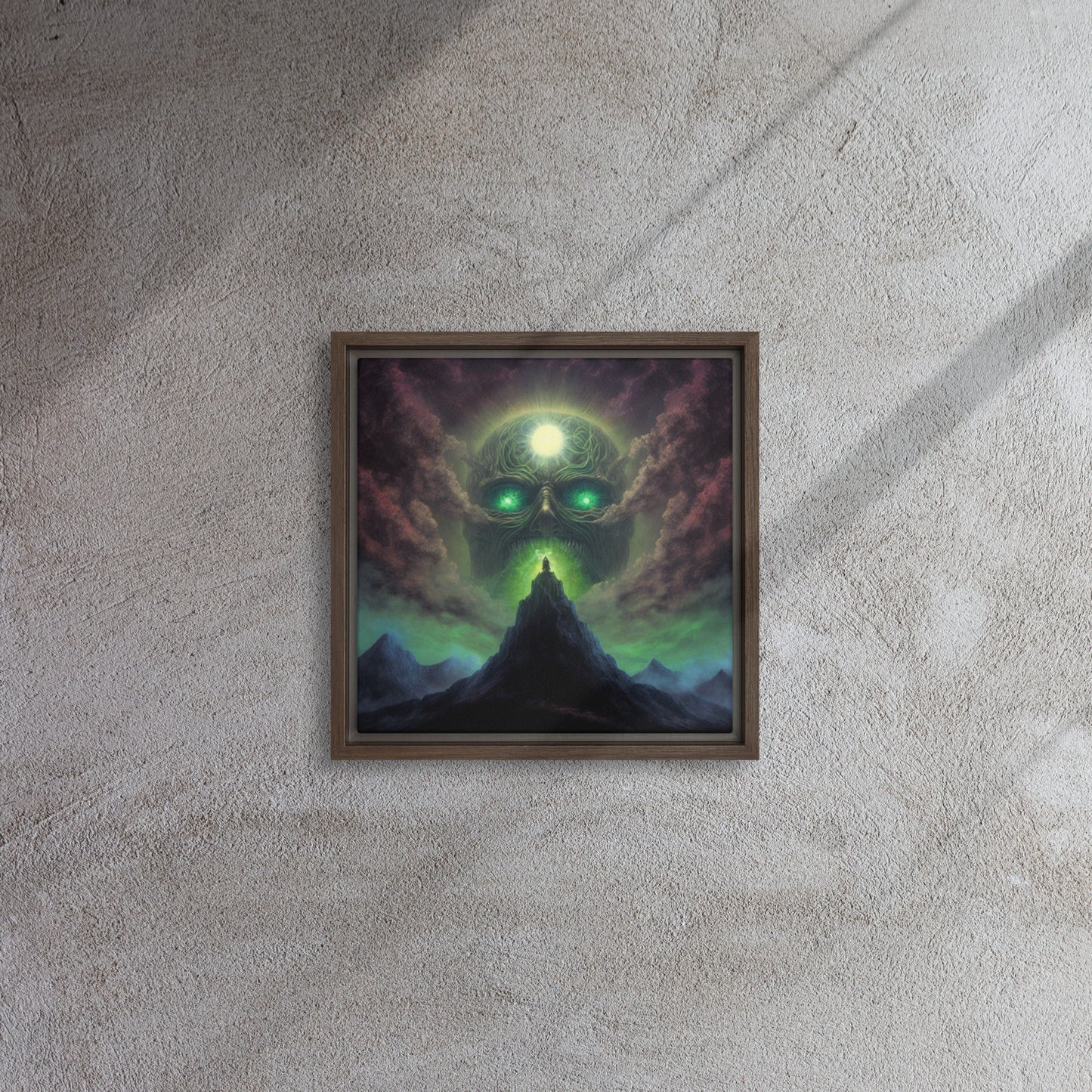 "Disdained Deity" Framed Canvas