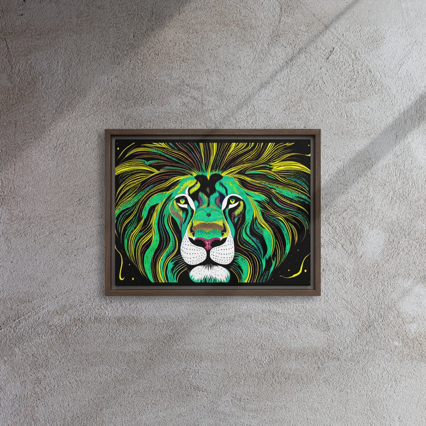"Are You Lion?" Framed Canvas