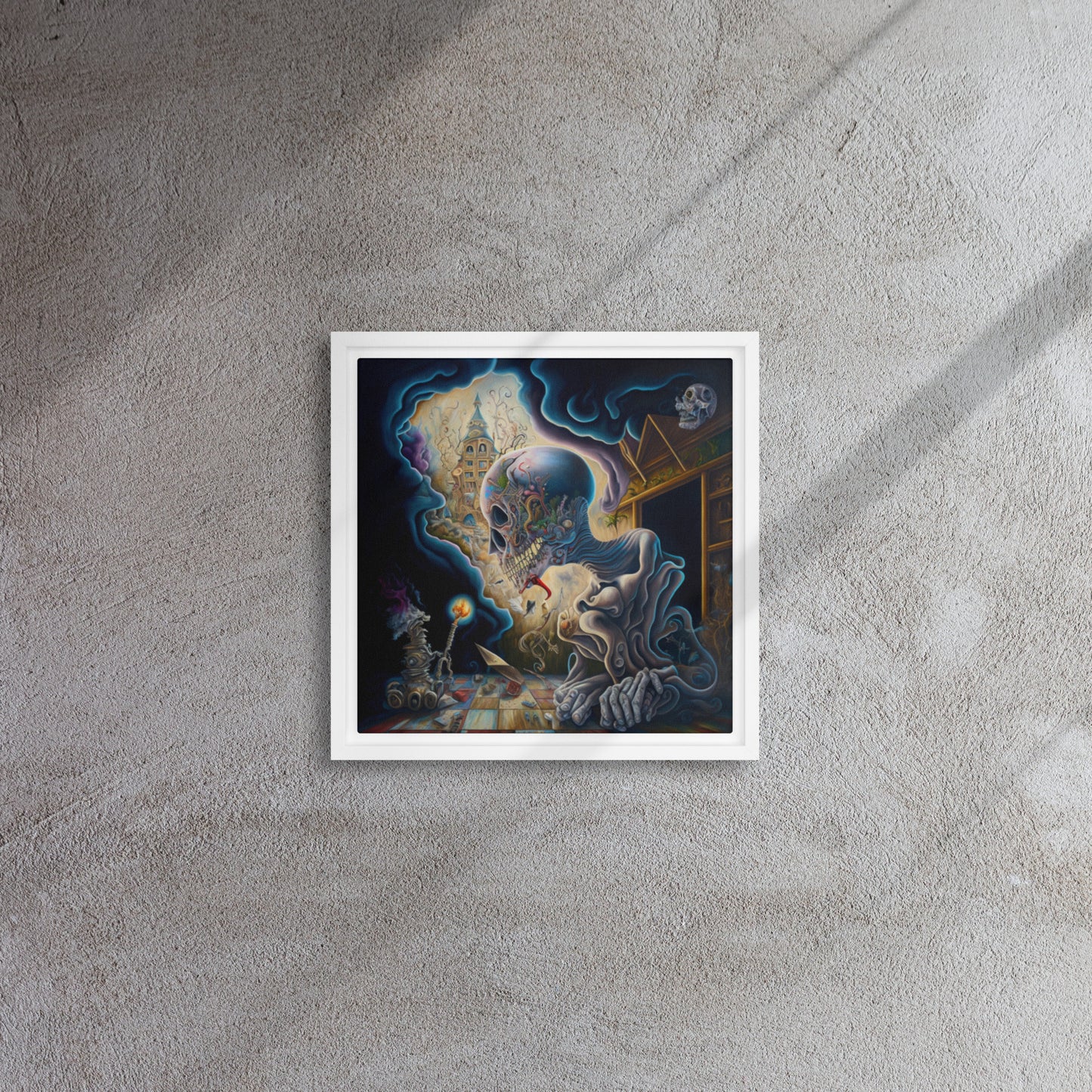 "Darkness" Framed Canvas