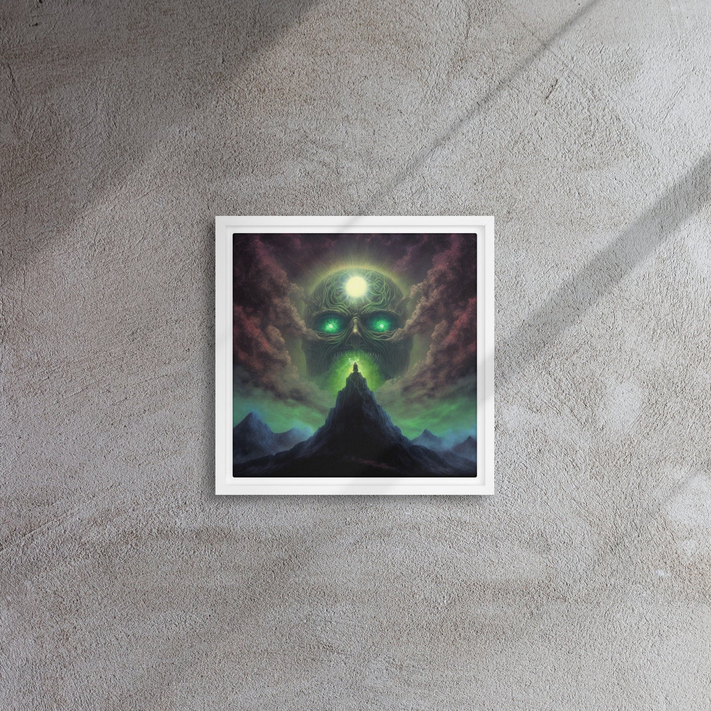 "Disdained Deity" Framed Canvas