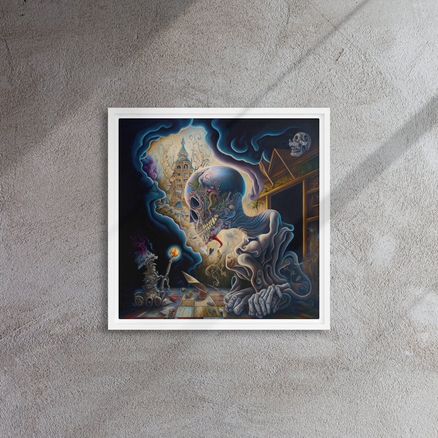 "Darkness" Framed Canvas