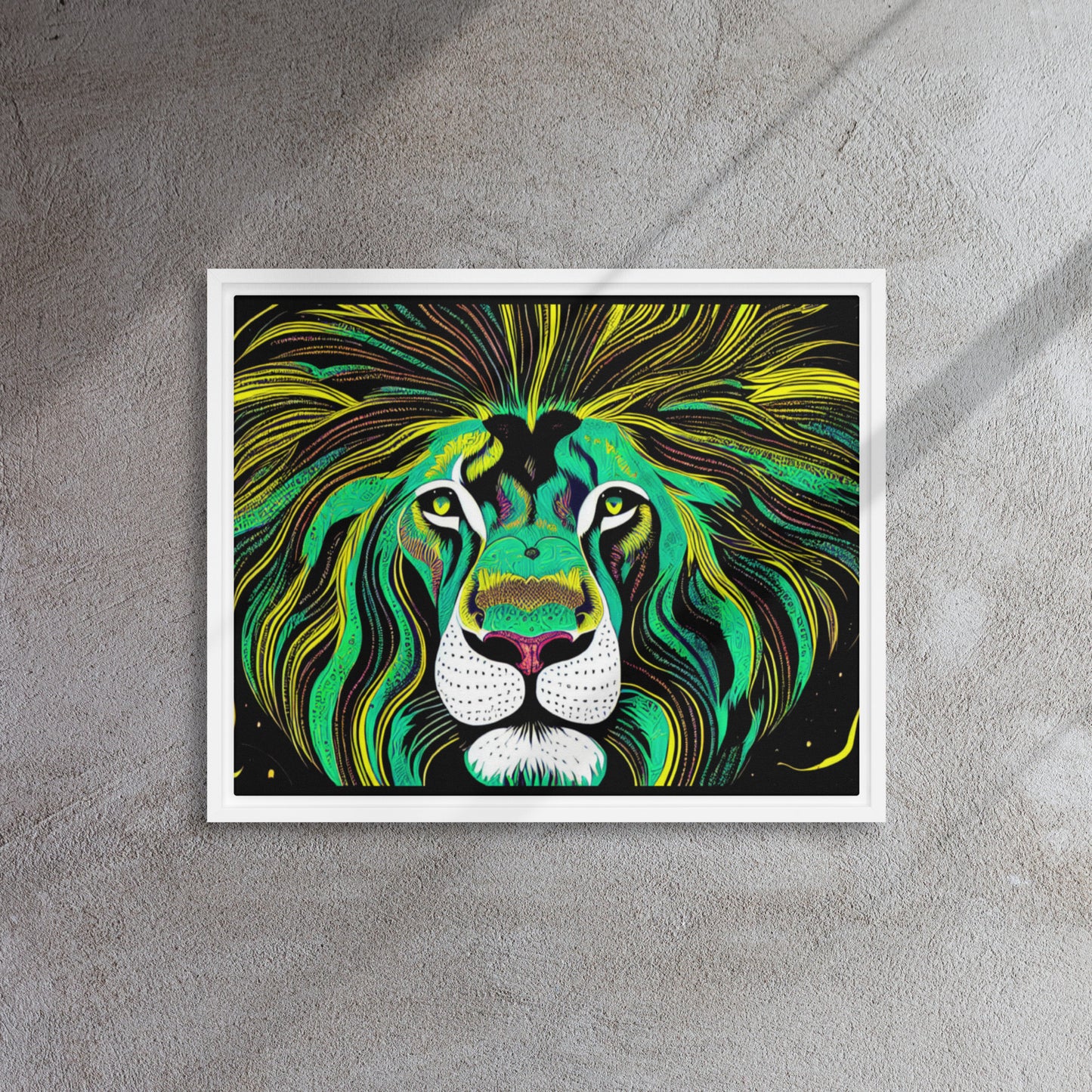 "Are You Lion?" Framed Canvas