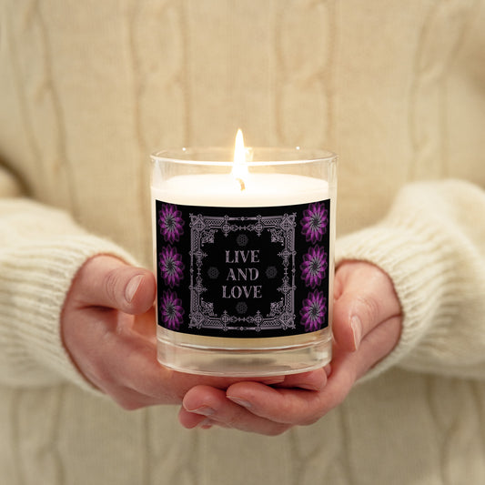 Live And Love Glass Jar Candle (Soy Wax)
