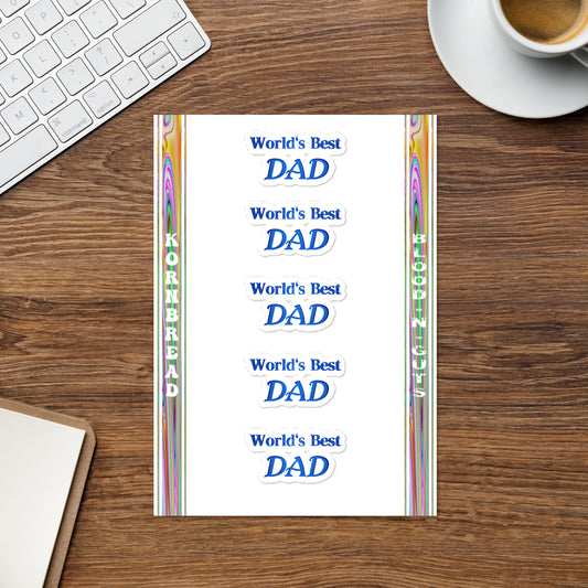 "Worlds Best Dad" Sticker Sheet