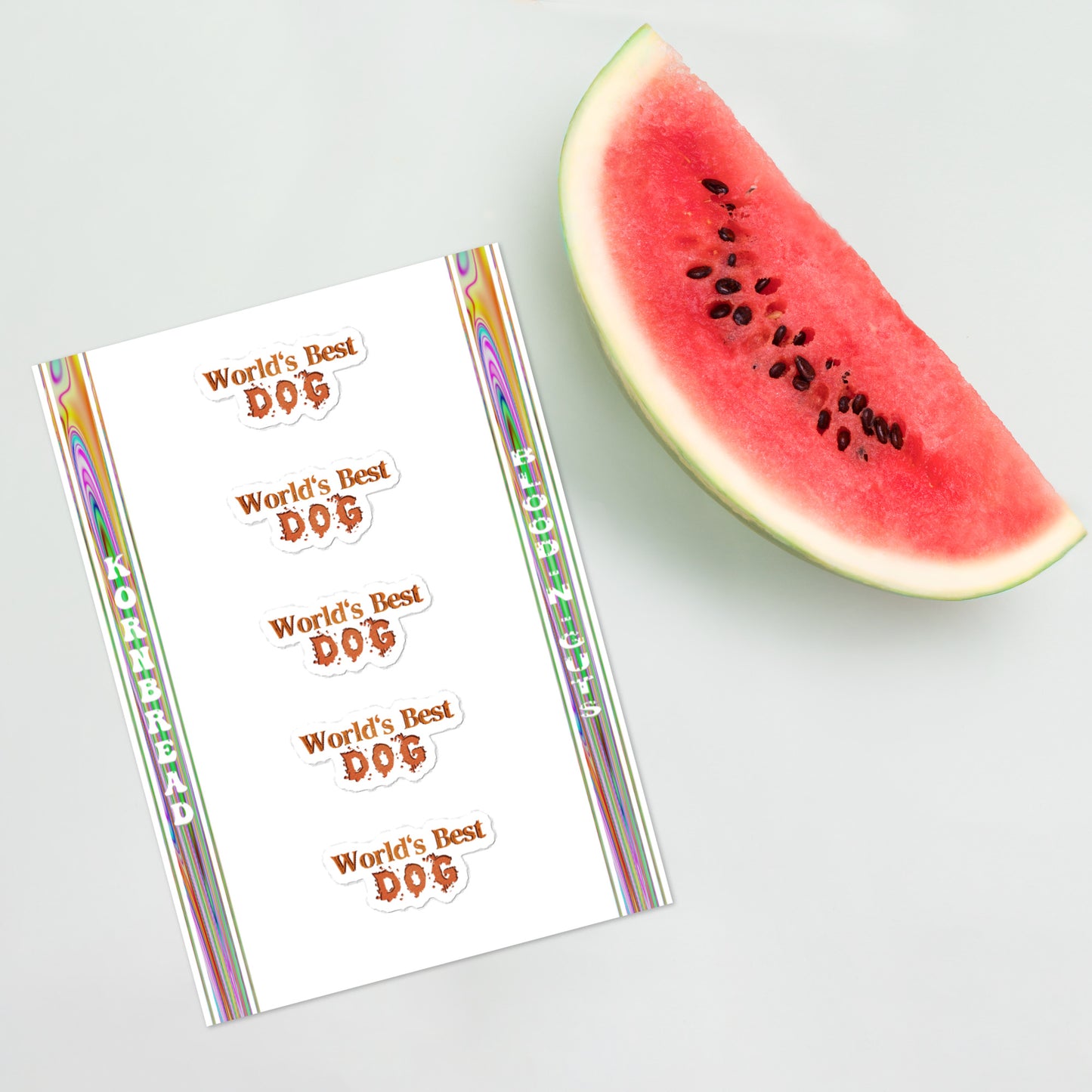 "Worlds Best Dog" Sticker Sheet