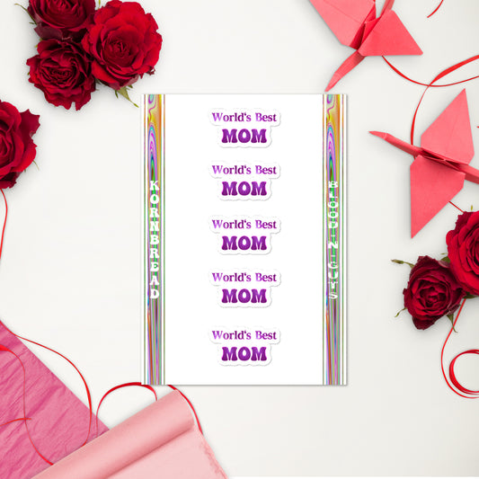 "World's Best Mom" Sticker Sheet