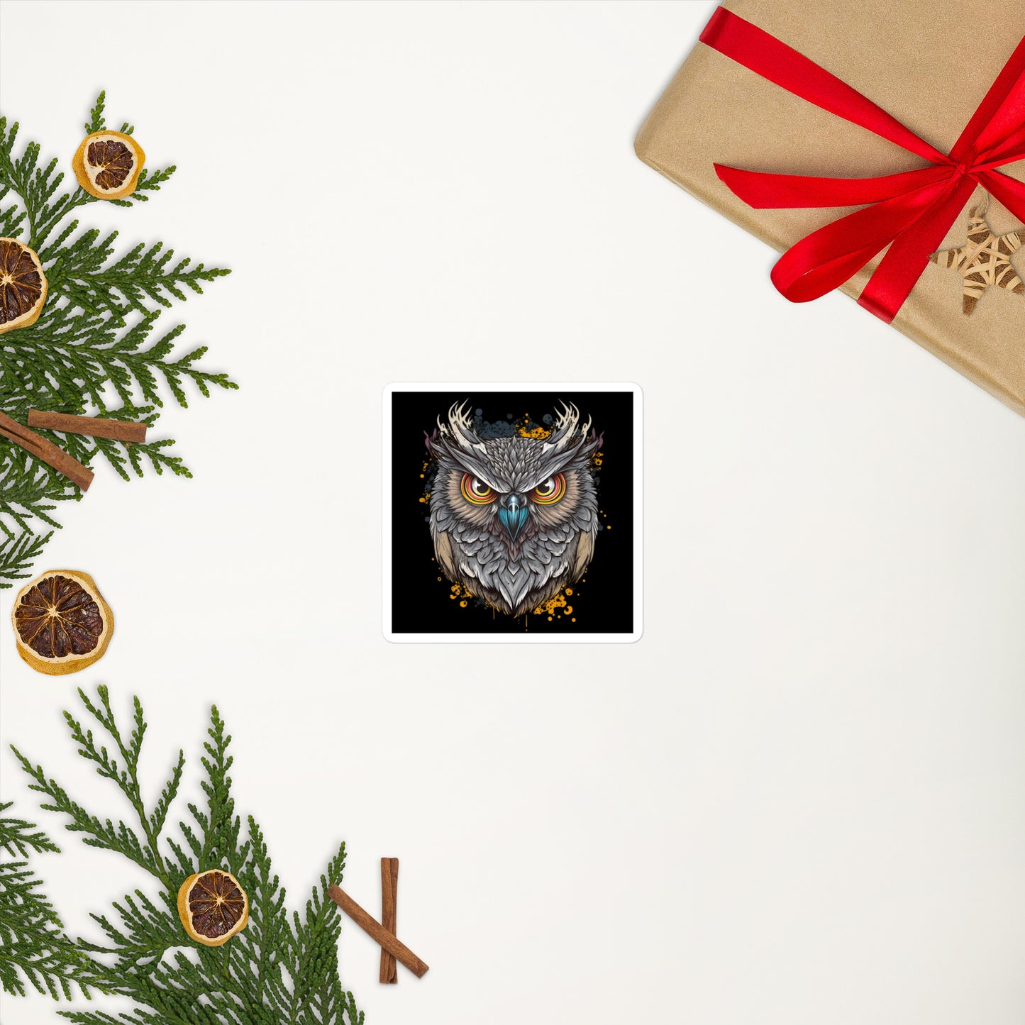 Wise Owl Bubble-Free Stickers