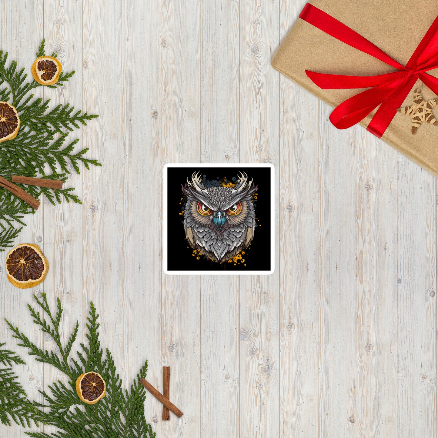 Wise Owl Bubble-Free Stickers