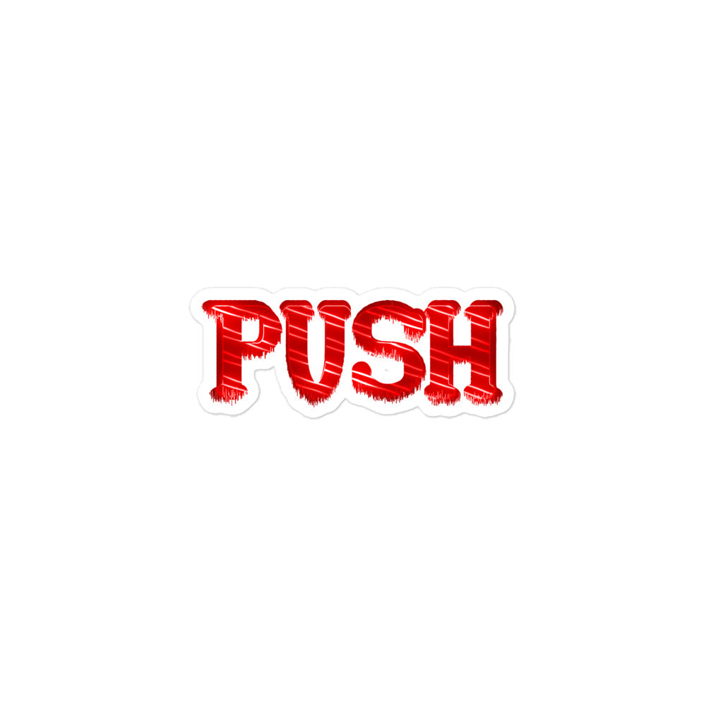 Push Bubble-Free Stickers