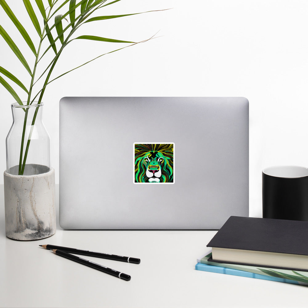 "Are You Lion? Bubble-Free Stickers