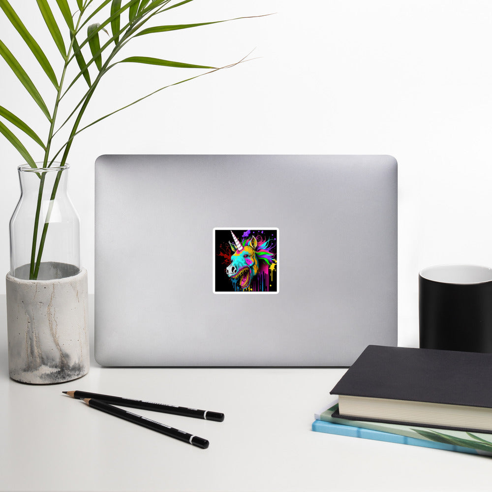 Zombie Unicorn Bubble-Free Stickers