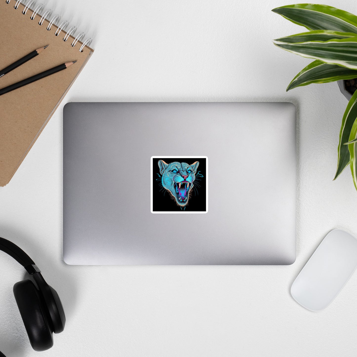 Static Cougar Bubble-Free Stickers
