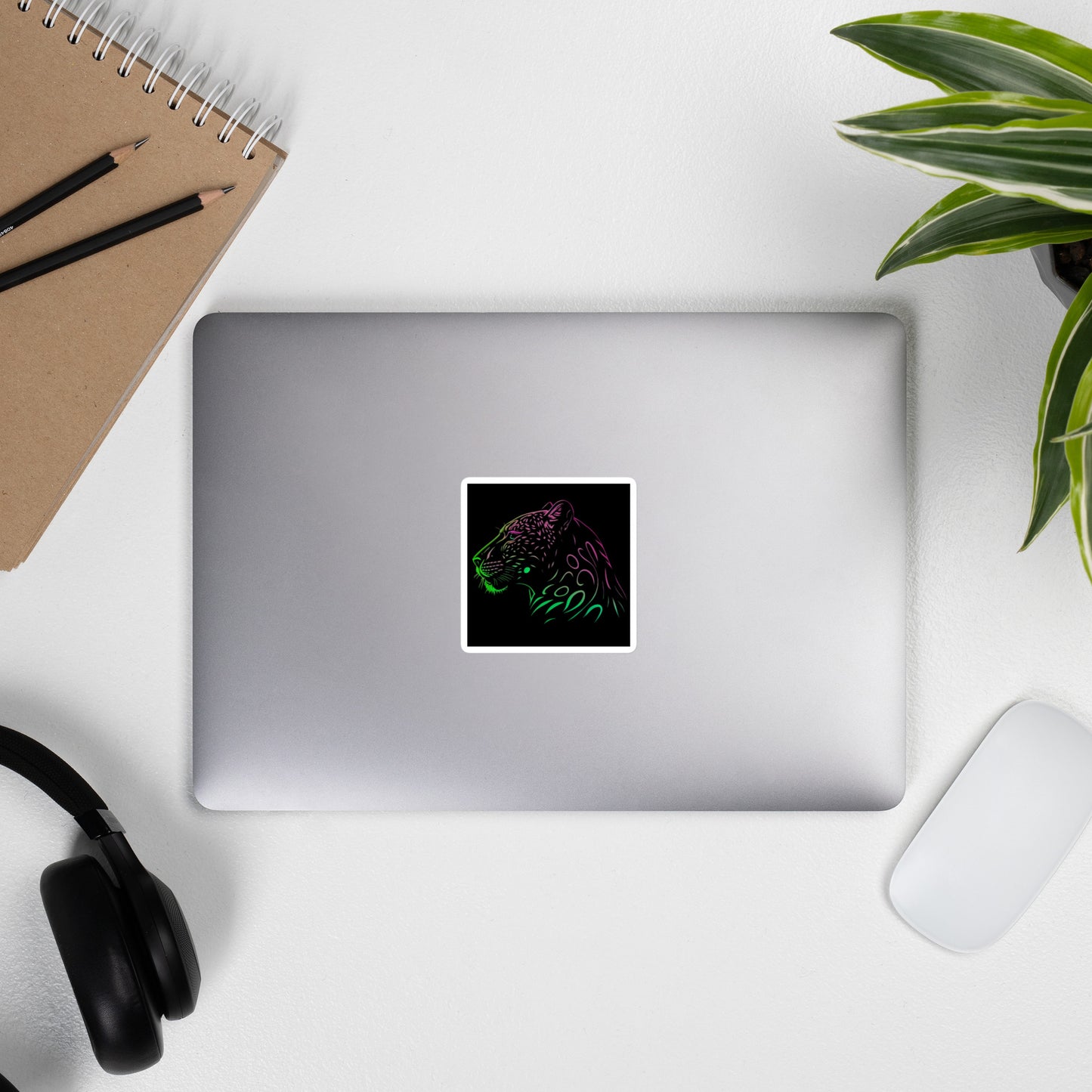 Neon Cheetah Bubble-Free Stickers