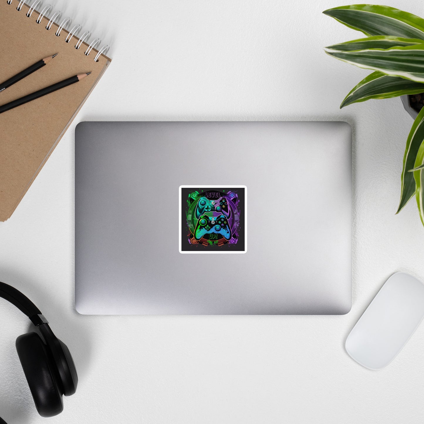 "Level Up!" Bubble-Free Stickers