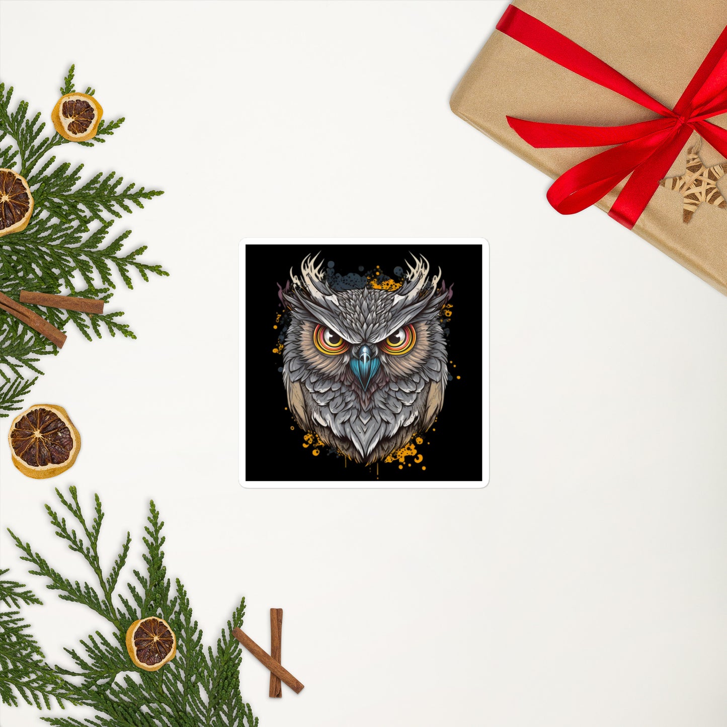 Wise Owl Bubble-Free Stickers