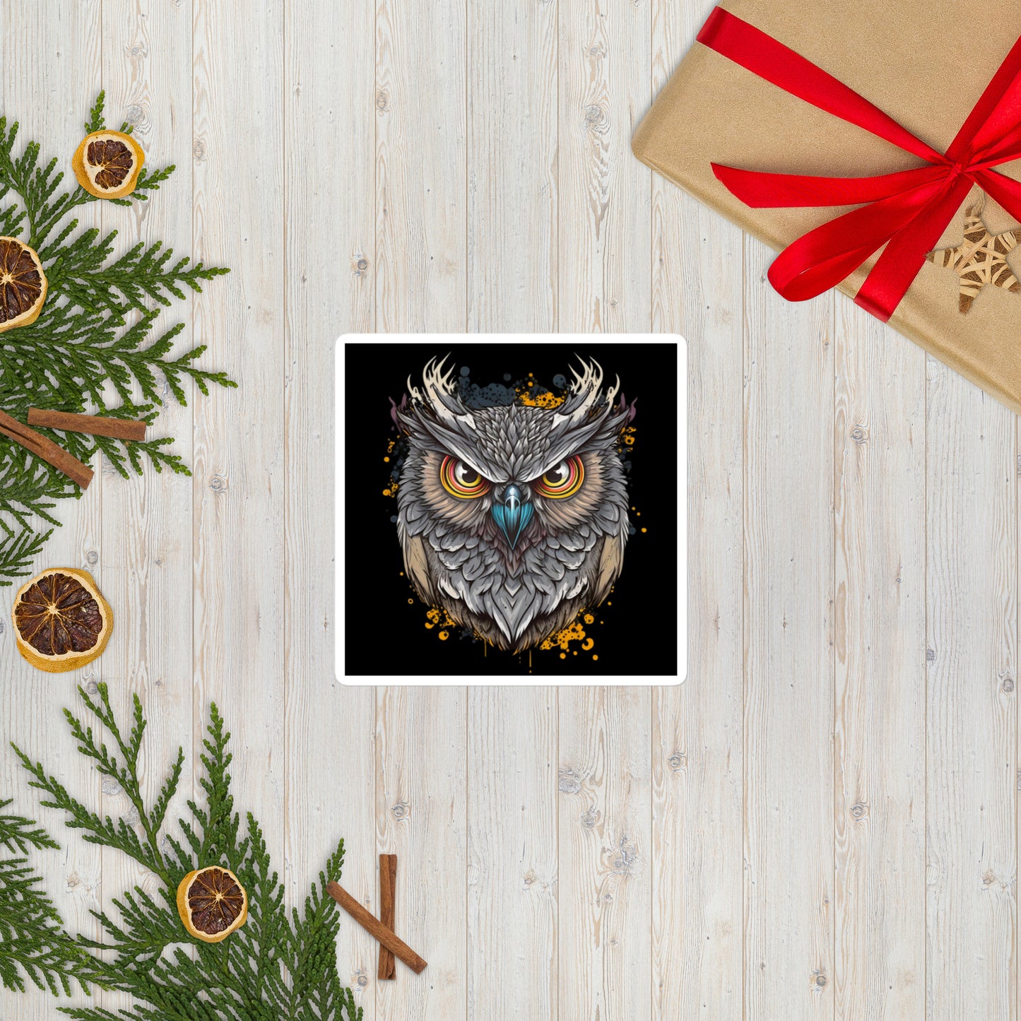Wise Owl Bubble-Free Stickers