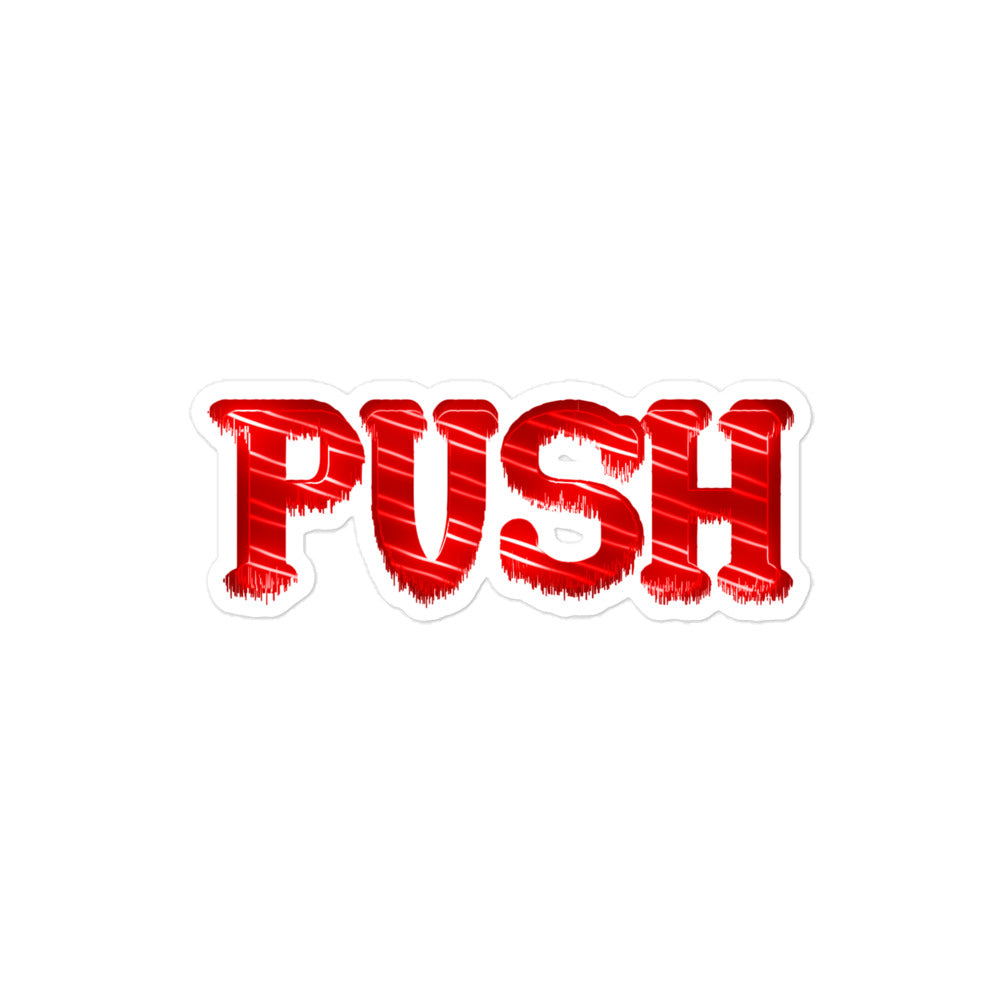 Push Bubble-Free Stickers