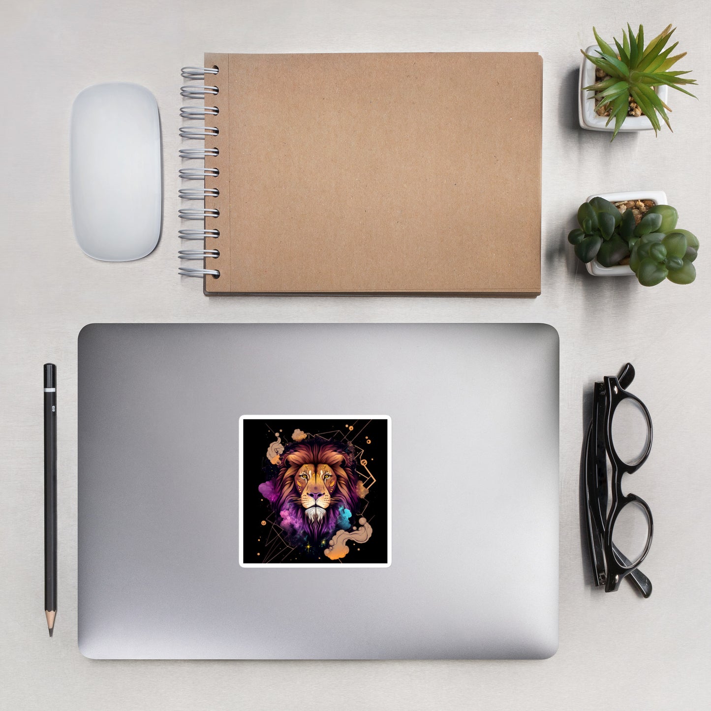 Loyal Lion Bubble-Free Stickers