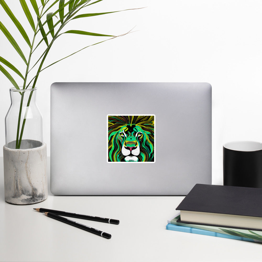 "Are You Lion? Bubble-Free Stickers