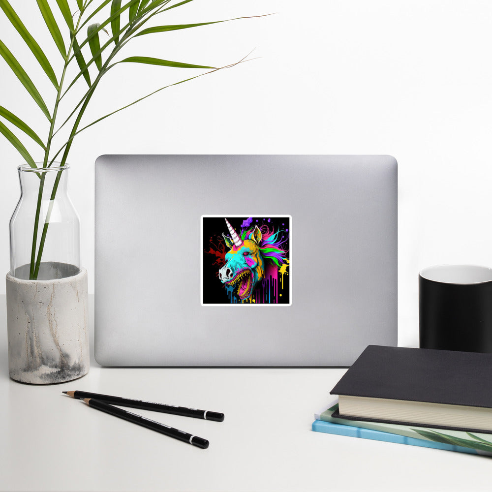 Zombie Unicorn Bubble-Free Stickers