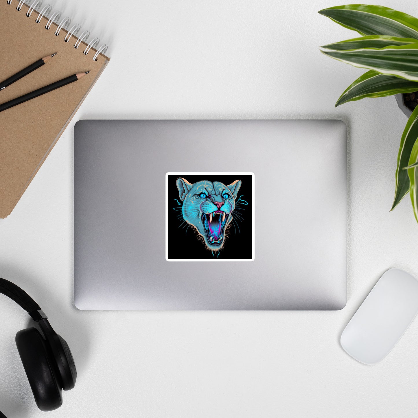 Static Cougar Bubble-Free Stickers