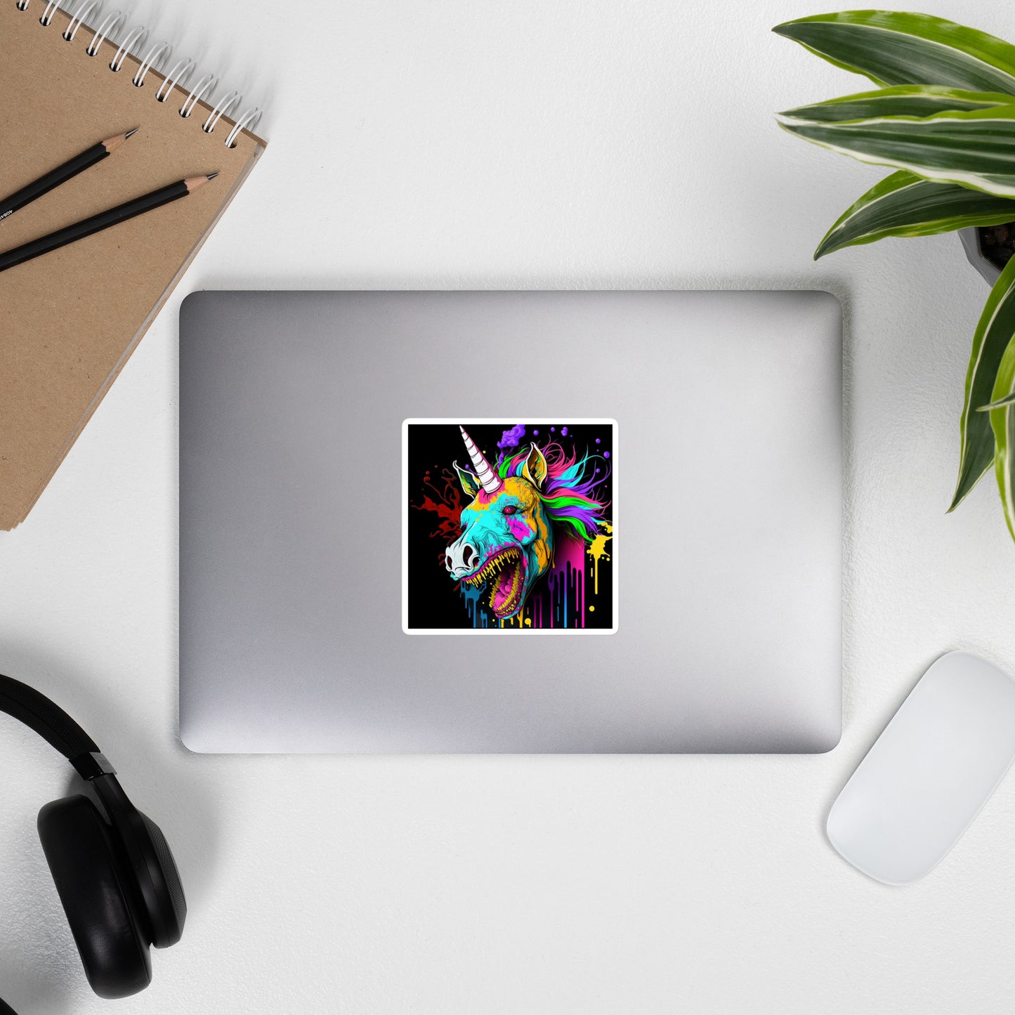 Zombie Unicorn Bubble-Free Stickers