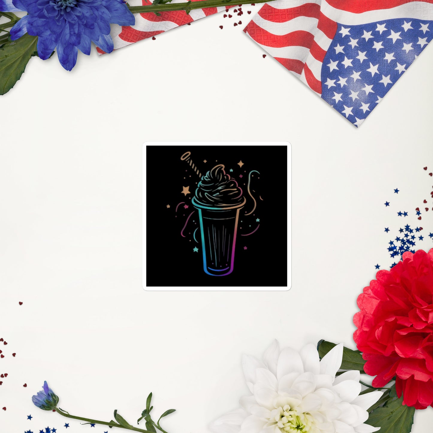 Neon Milkshake Bubble-Free Stickers
