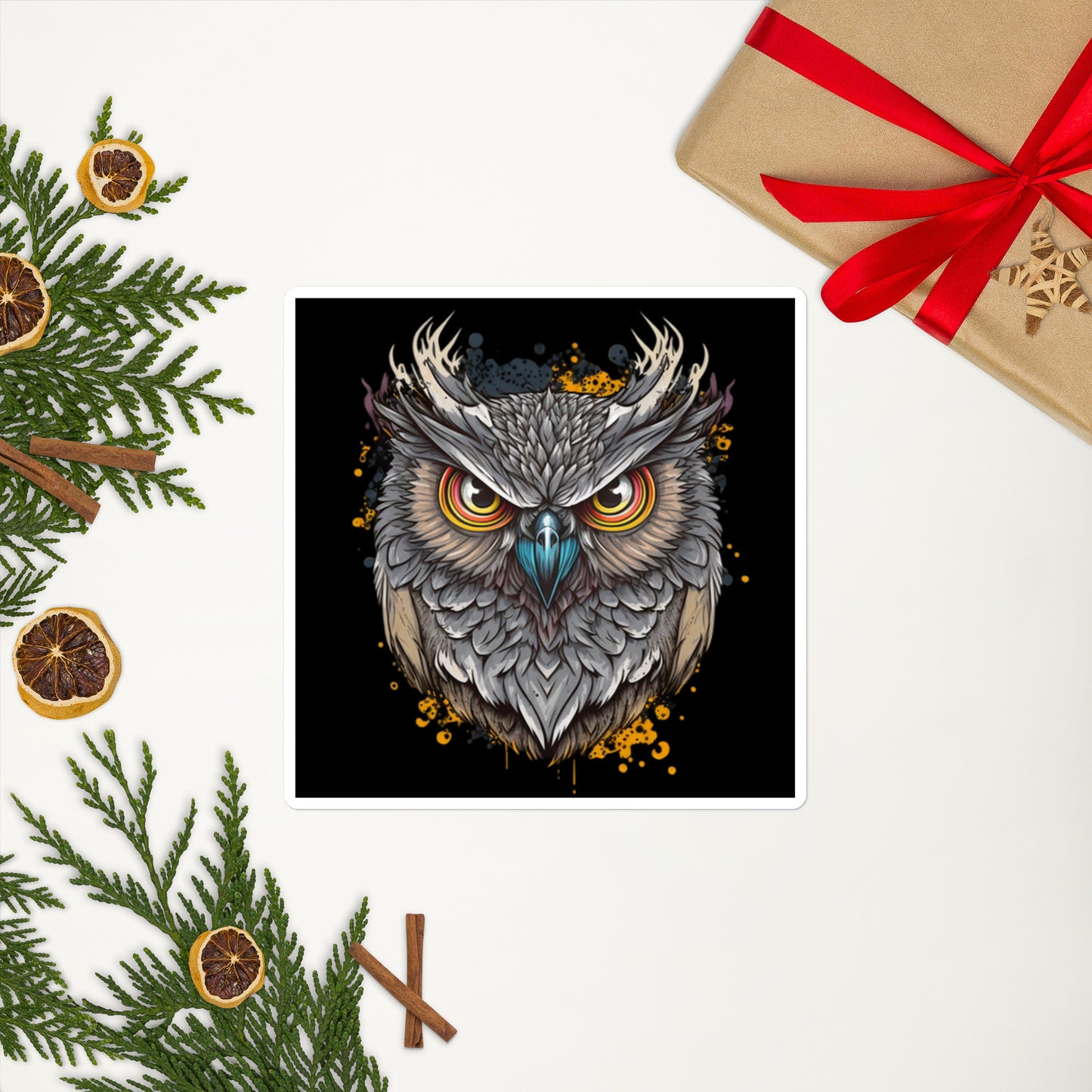 Wise Owl Bubble-Free Stickers