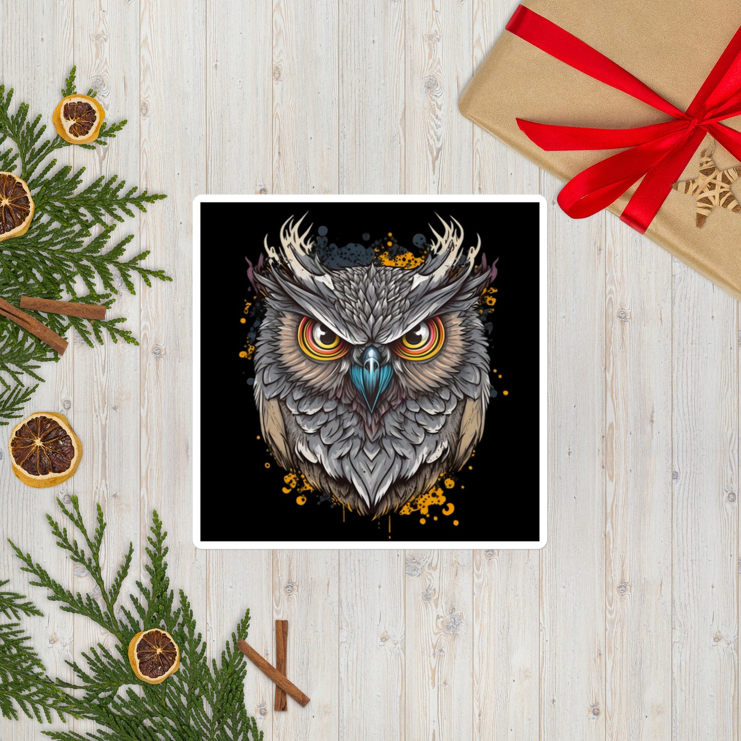 Wise Owl Bubble-Free Stickers