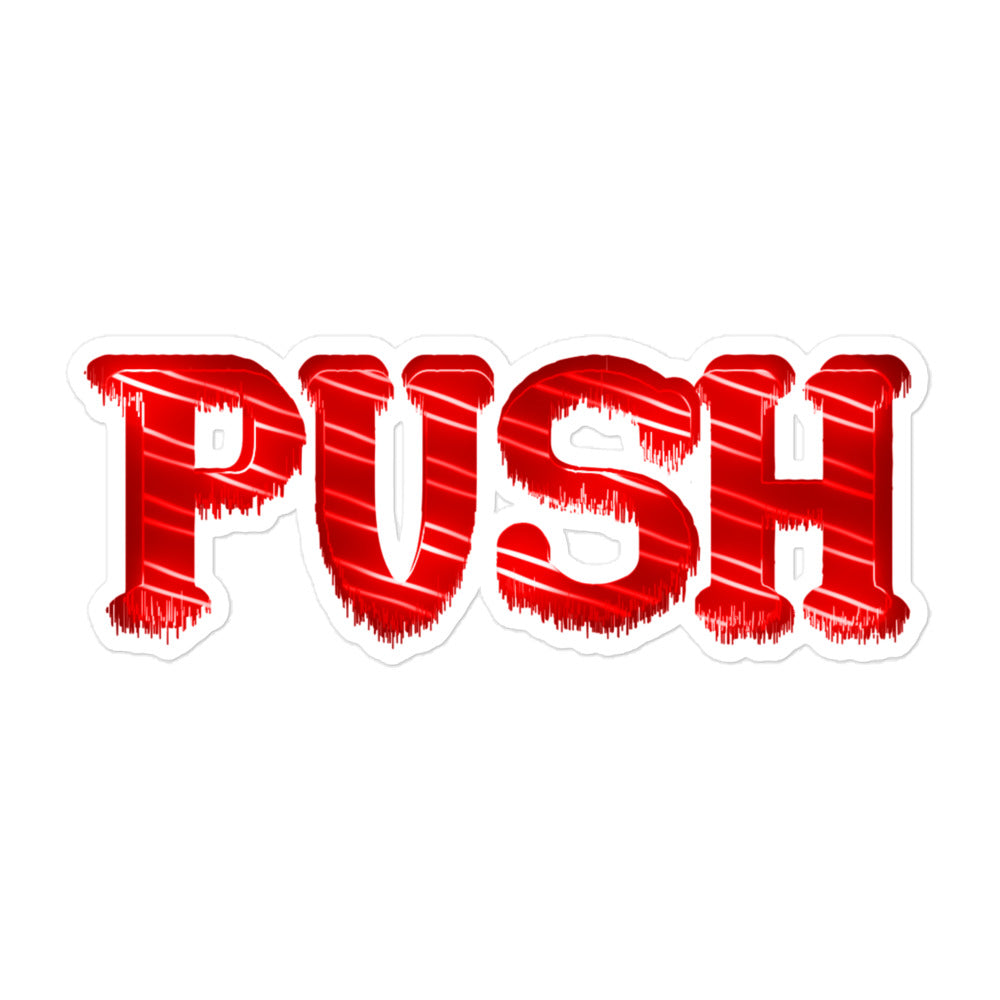 Push Bubble-Free Stickers