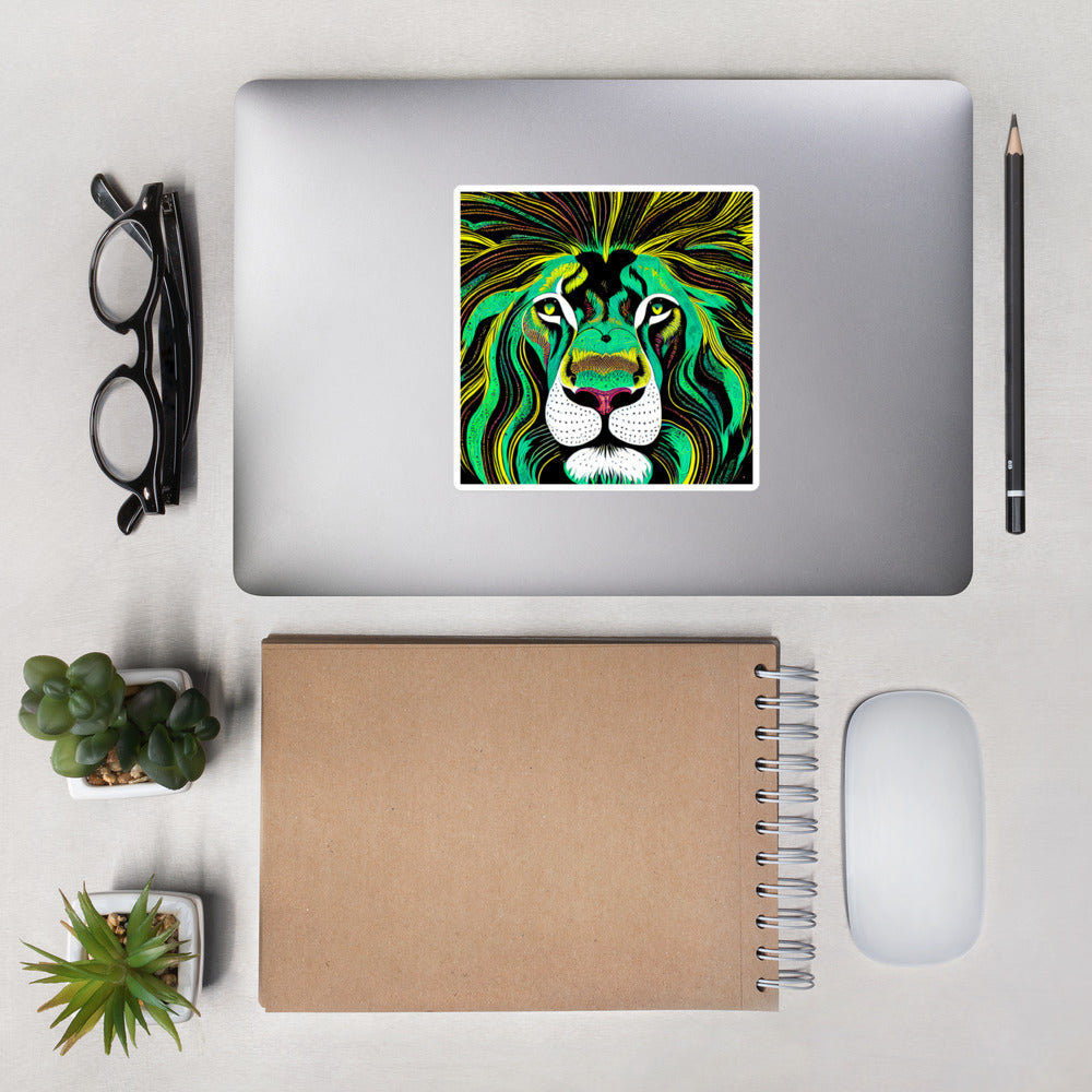 "Are You Lion? Bubble-Free Stickers