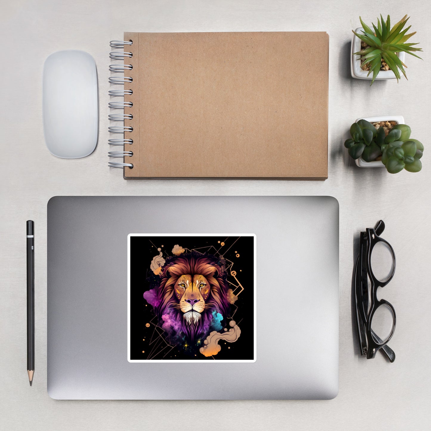 Loyal Lion Bubble-Free Stickers