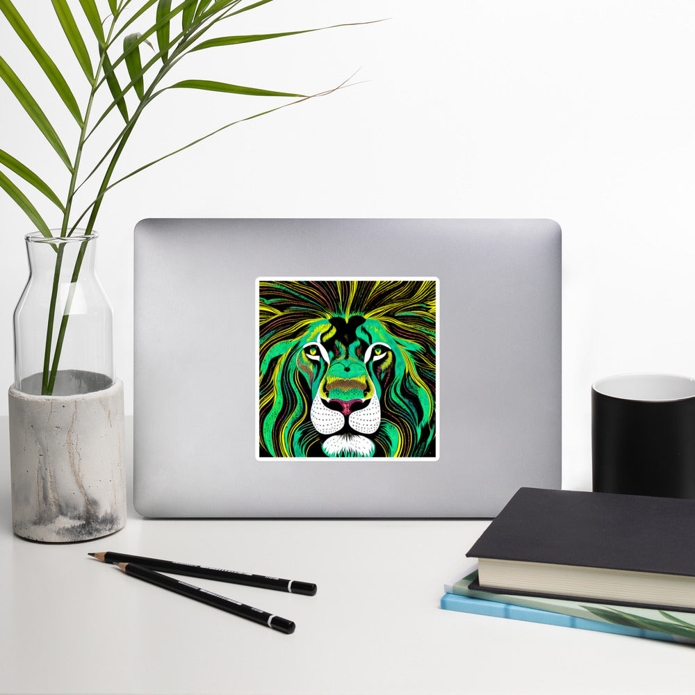 "Are You Lion? Bubble-Free Stickers