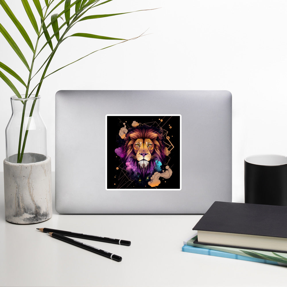 Loyal Lion Bubble-Free Stickers