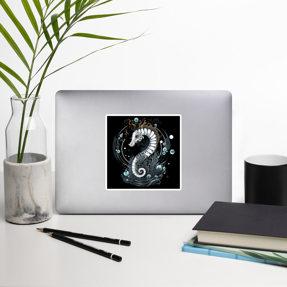 Stoic Seahorse Bubble-Free Stickers