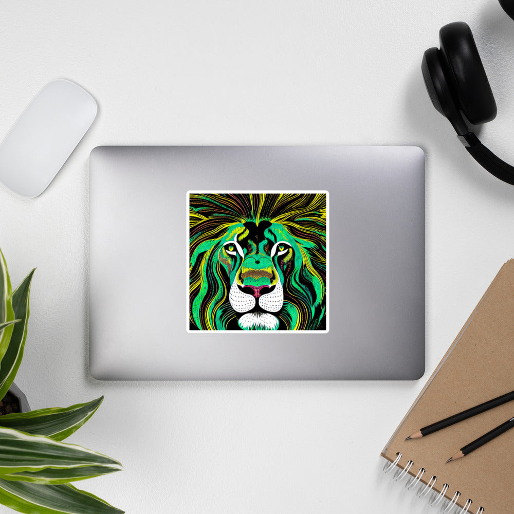 "Are You Lion? Bubble-Free Stickers
