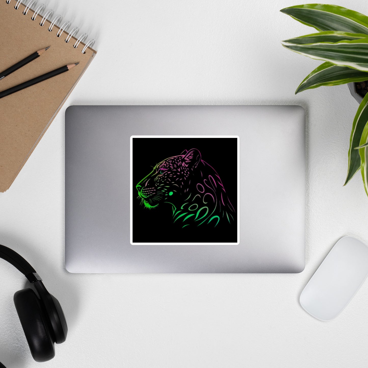 Neon Cheetah Bubble-Free Stickers