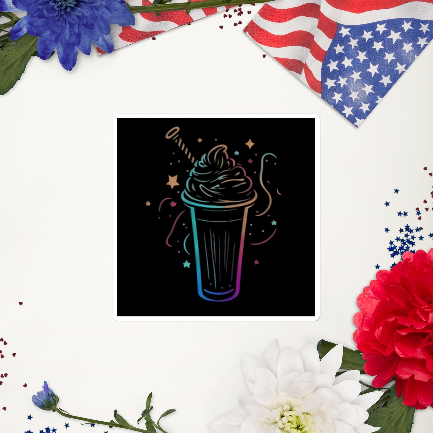 Neon Milkshake Bubble-Free Stickers