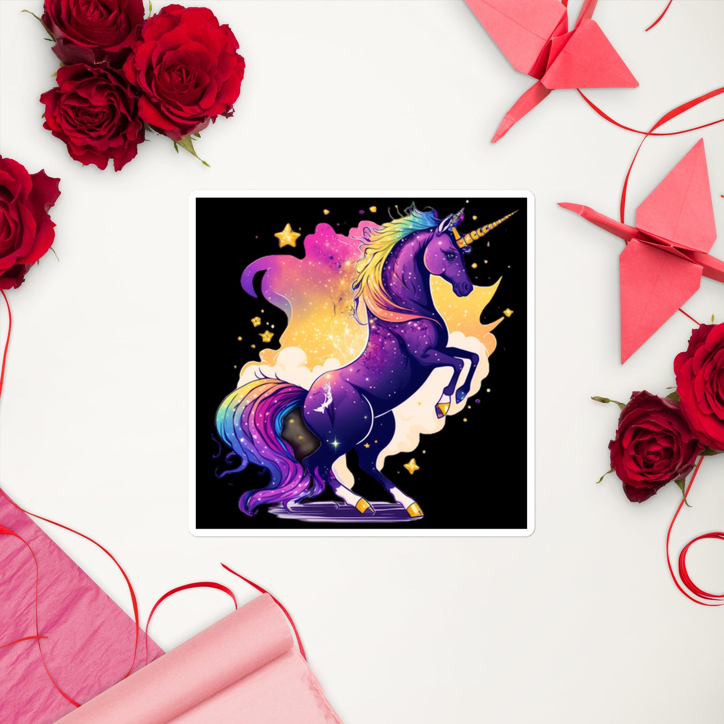 Wondering Unicorn Bubble-Free Stickers