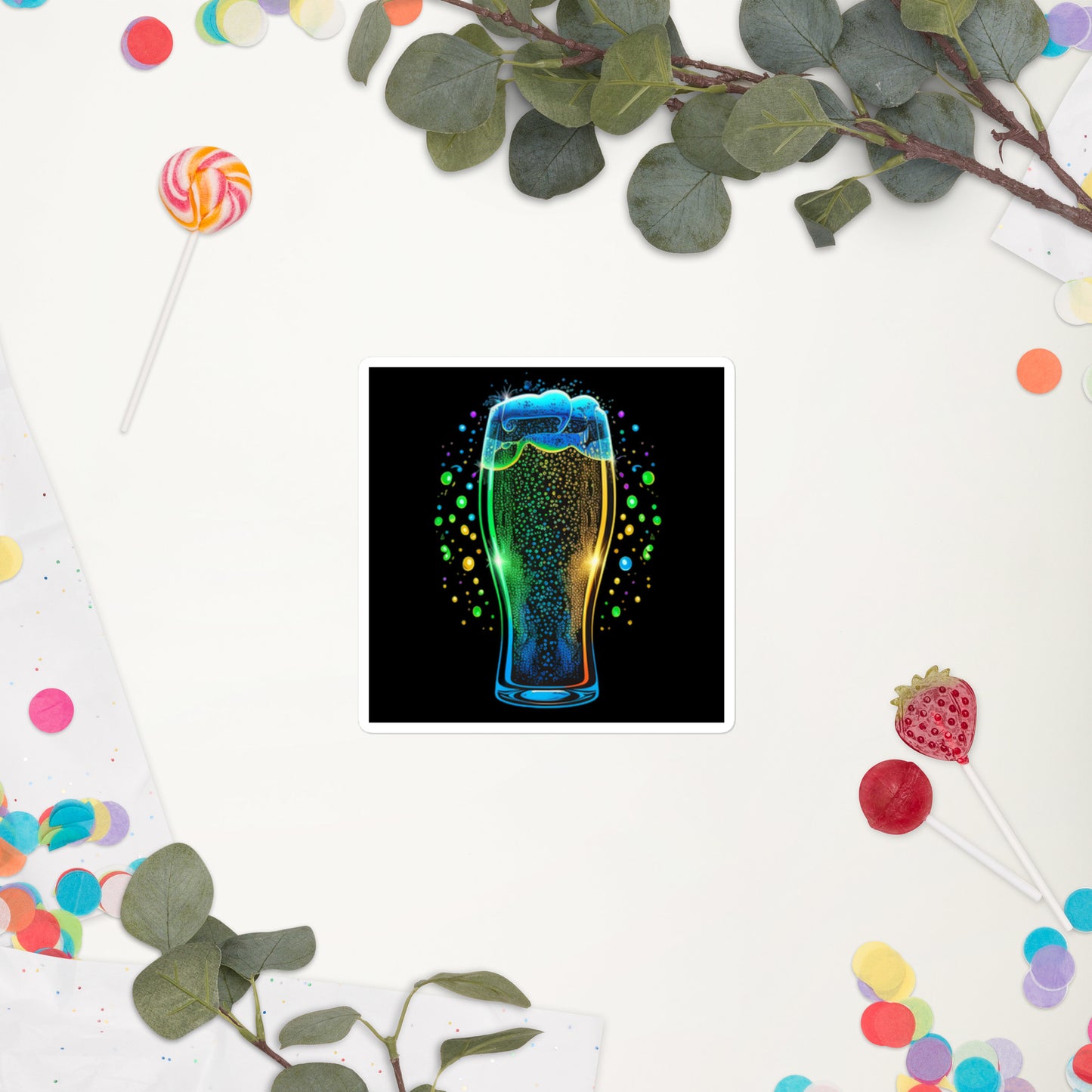 Raise Your Glass Bubble-Free Stickers