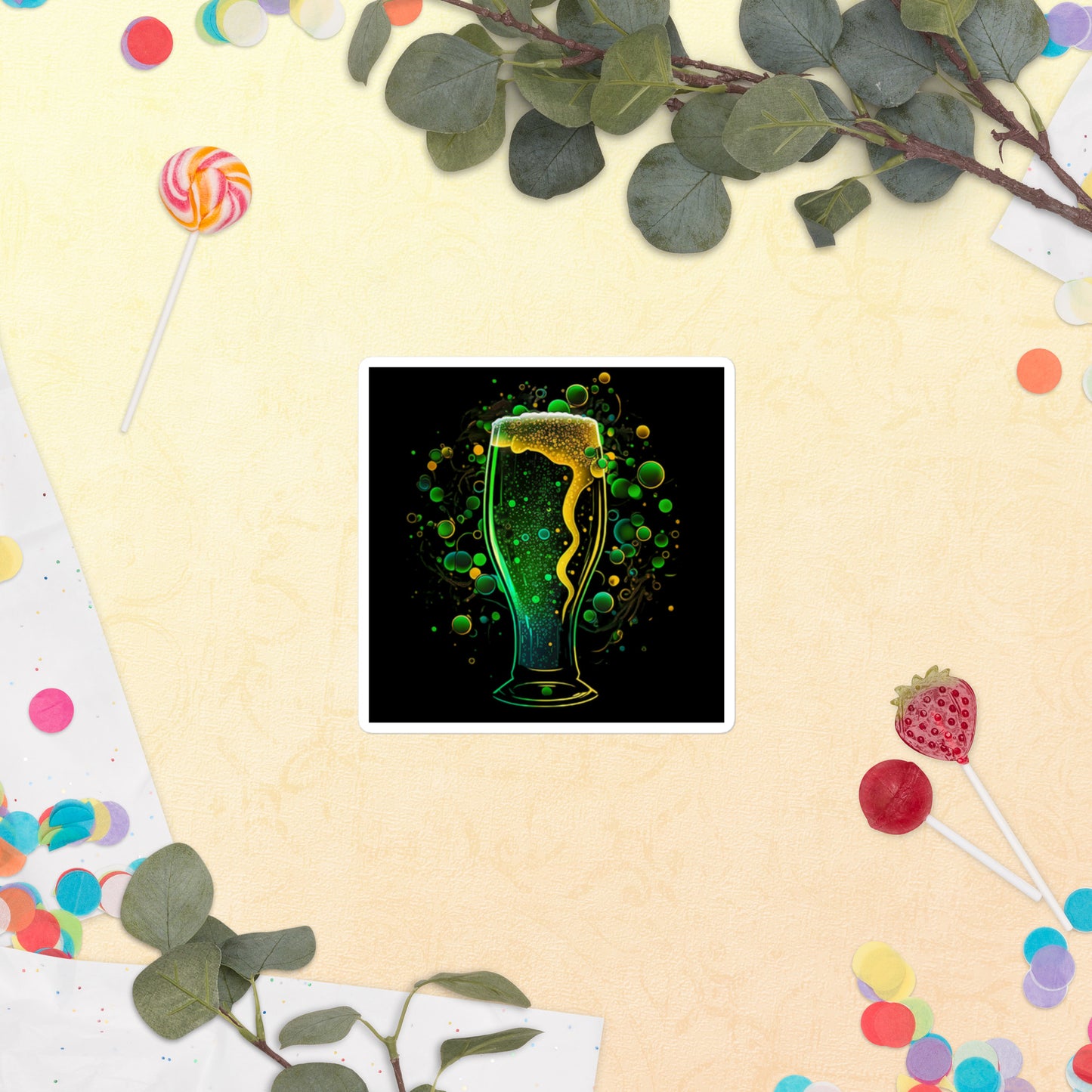 Raise Your Glass III Bubble-Free Stickers