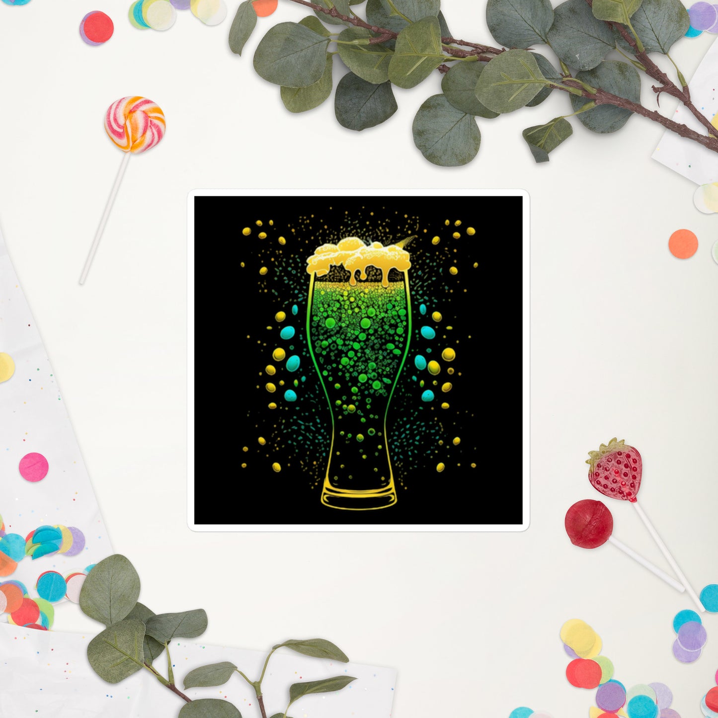 Raise Your Glass II Bubble-Free Stickers