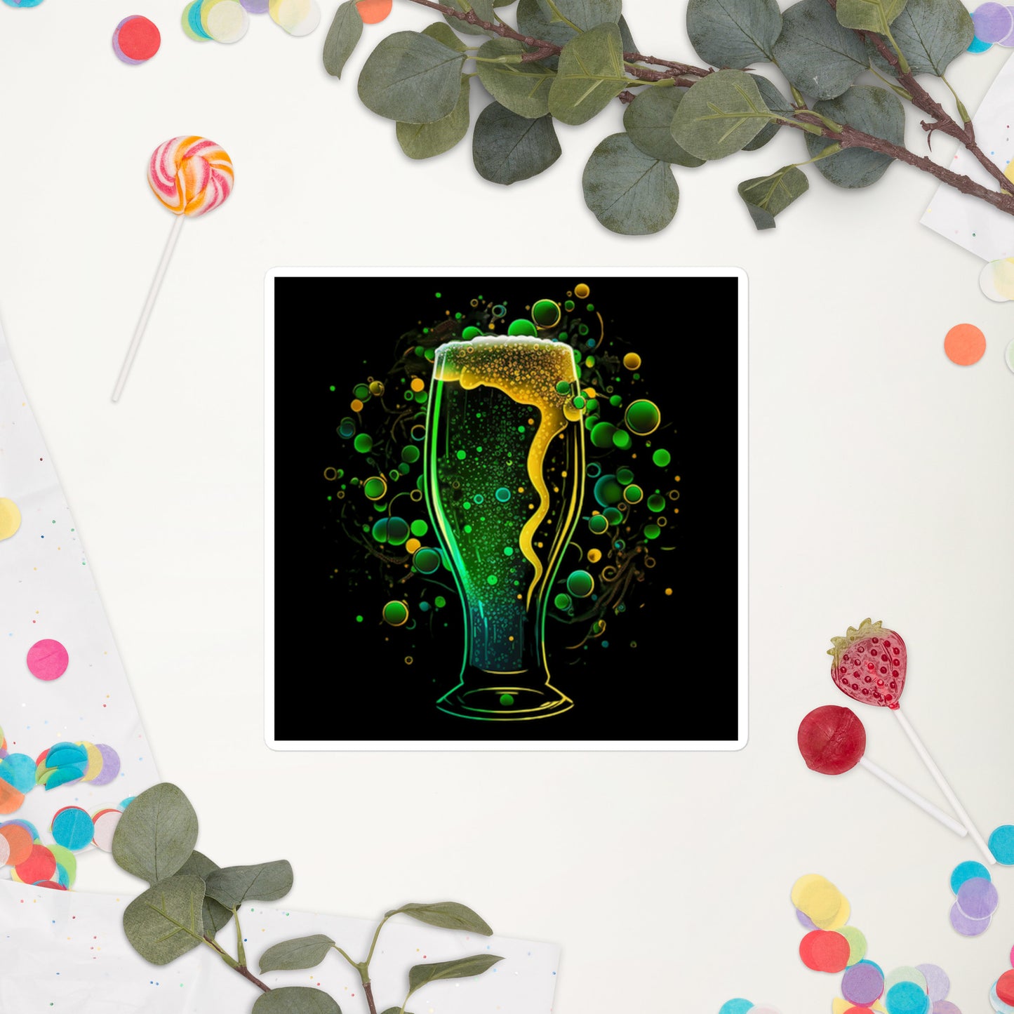 Raise Your Glass III Bubble-Free Stickers
