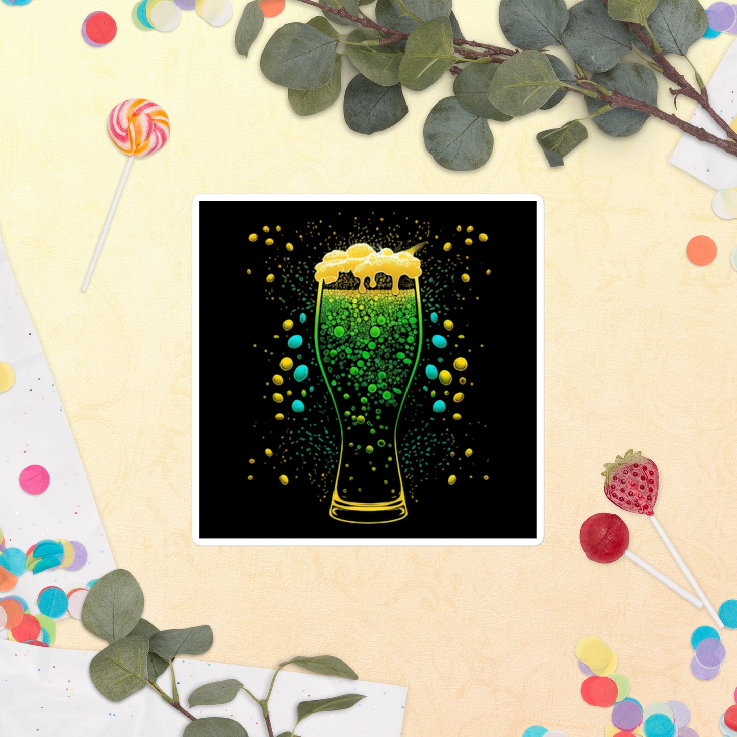 Raise Your Glass II Bubble-Free Stickers