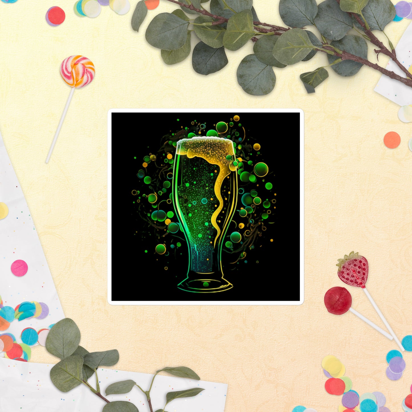 Raise Your Glass III Bubble-Free Stickers