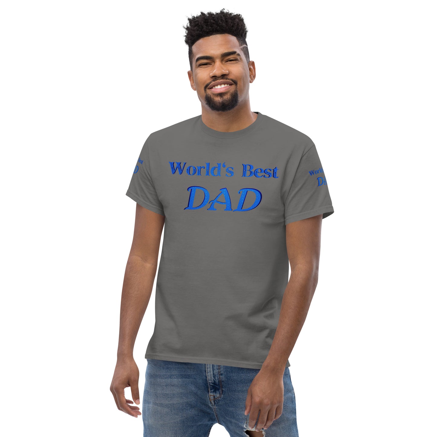 "World's Best Dad+" Men's Classic Tee (Personalized)